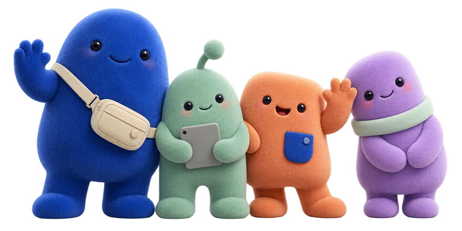 El equipo de personajes de DoctaDev reunido en el laboratorio